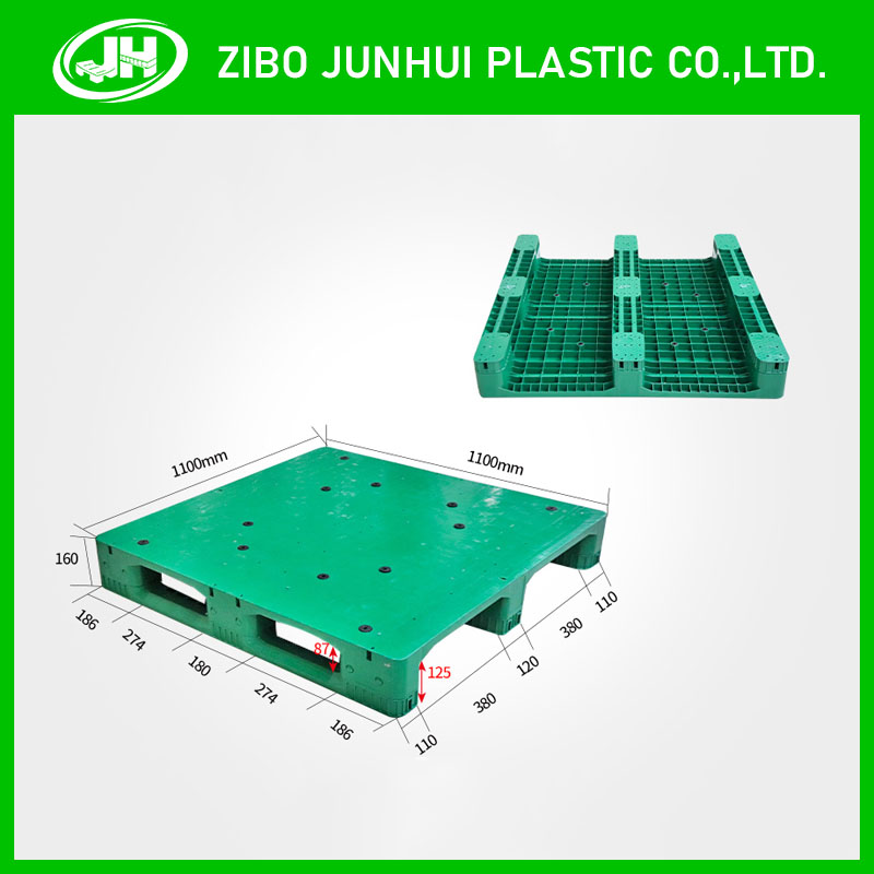 Assembled Three Runner Flat Plastic Pallet